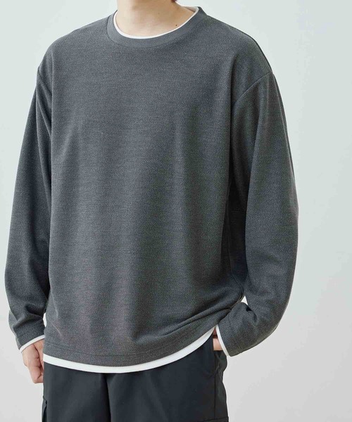 j.n.r.d(ジェー・エヌ・アール・ディー)の「j.n.r.d/フェイクレイヤードプルオーバー(Tシャツ/カットソー・メンズ・グレー/ブラック/ベージュ・L/LL/M)」の4枚目の写真