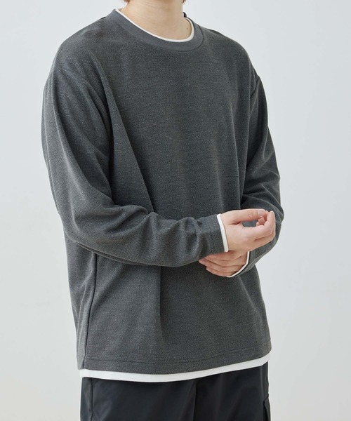 j.n.r.d(ジェー・エヌ・アール・ディー)の「j.n.r.d/フェイクレイヤードプルオーバー(Tシャツ/カットソー・メンズ・グレー/ブラック/ベージュ・L/LL/M)」の5枚目の写真