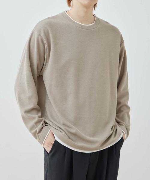 j.n.r.d(ジェー・エヌ・アール・ディー)の「j.n.r.d/フェイクレイヤードプルオーバー(Tシャツ/カットソー・メンズ・グレー/ブラック/ベージュ・L/LL/M)」の9枚目の写真