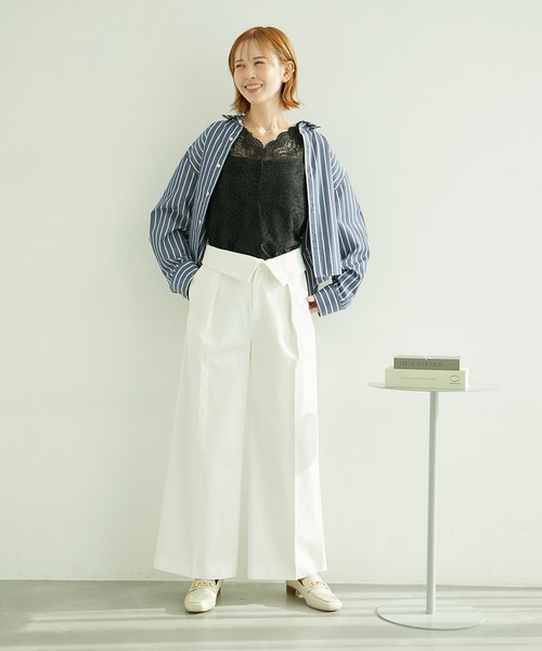 ROPE' PICNIC(ロペピクニック)の「総レースインナー(タンクトップ・レディース・ホワイト/ブラック・38/40)」の12枚目の写真