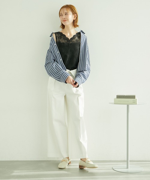 ROPE' PICNIC(ロペピクニック)の「総レースインナー(タンクトップ・レディース・ホワイト/ブラック・38/40)」の14枚目の写真