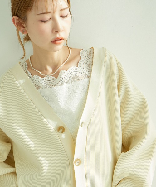 ROPE' PICNIC(ロペピクニック)の「総レースインナー(タンクトップ・レディース・ホワイト/ブラック・38/40)」の18枚目の写真