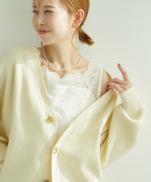 ROPE' PICNIC(ロペピクニック)の「総レースインナー(タンクトップ・レディース・ホワイト/ブラック・38/40)」の19枚目の写真