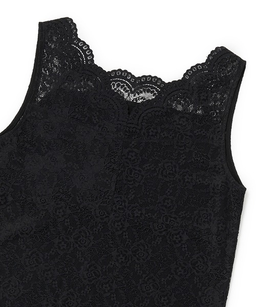 ROPE' PICNIC(ロペピクニック)の「総レースインナー(タンクトップ・レディース・ホワイト/ブラック・38/40)」の21枚目の写真