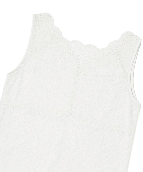 ROPE' PICNIC(ロペピクニック)の「総レースインナー(タンクトップ・レディース・ホワイト/ブラック・38/40)」の22枚目の写真