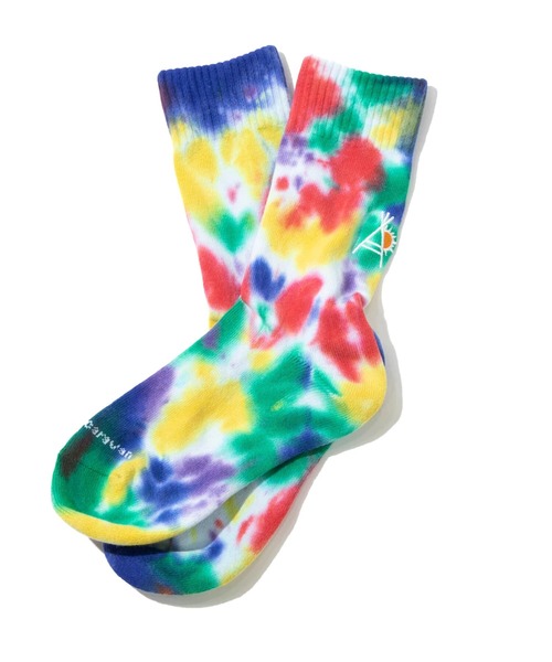 go slow caravan（ゴースローキャラバン）の「タイダイ刺繍クルーソックス（ソックス/靴下・メンズ・その他2/その他1・LARGE/MEDIUM）」の3枚目の写真
