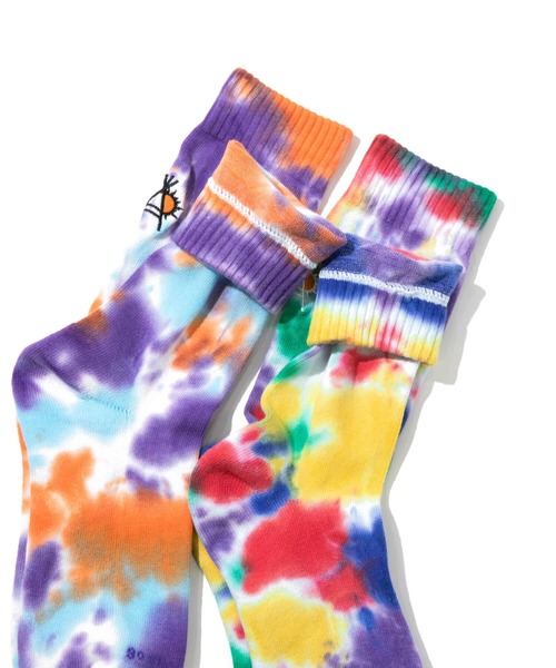 go slow caravan（ゴースローキャラバン）の「タイダイ刺繍クルーソックス（ソックス/靴下・メンズ・その他2/その他1・LARGE/MEDIUM）」の5枚目の写真