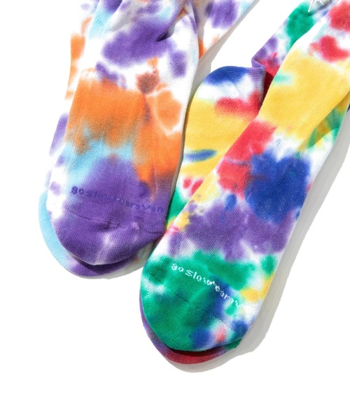 go slow caravan（ゴースローキャラバン）の「タイダイ刺繍クルーソックス（ソックス/靴下・メンズ・その他2/その他1・LARGE/MEDIUM）」の6枚目の写真