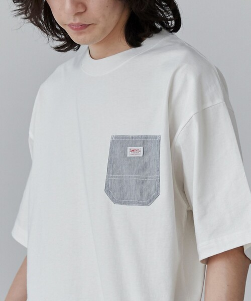 SMITH'S(スミス)の「SMITH’S(スミス)別注ワークポケットTシャツ(Tシャツ/カットソー・メンズ・ブラック/ホワイト/ダークグレー/ロイヤルブルー・S/M/L/XL)」の8枚目の写真