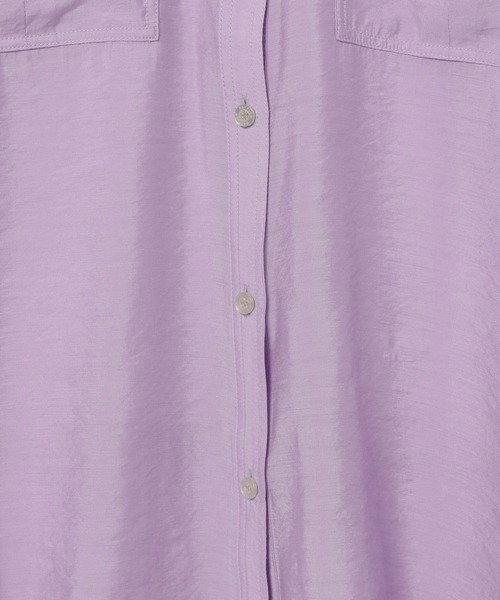 BAYFLOW（ベイフロー）の「シアーワークシャツ（シャツ/ブラウス・レディース・チャコール/ベージュ/ラベンダー/オフホワイト/ブルー/ブラウン/グリーン・FREE）」の21枚目の写真