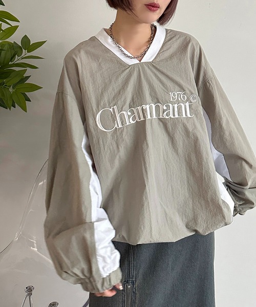 apres jour mignon（アプレジュールミニョン）の「ナイロンプルオーバー【ZOZOTOWN限定アイテム】（その他トップス・レディース・オフホワイト/グレー/ネイビー/グリーン/ブラック・X-LARGE/フリー）」の3枚目の写真