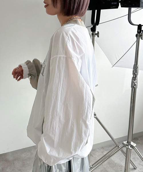 apres jour mignon（アプレジュールミニョン）の「ナイロンプルオーバー【ZOZOTOWN限定アイテム】（その他トップス・レディース・オフホワイト/グレー/ネイビー/グリーン/ブラック・X-LARGE/フリー）」の12枚目の写真