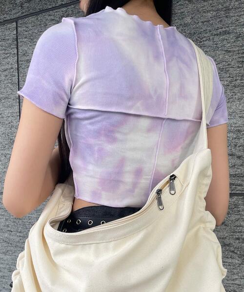Figments（フィグメンツ）の「オーバーステッチタイダイチビT（その他トップス・レディース・ブラック/パープル・FREE）」の18枚目の写真