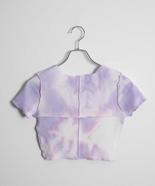 Figments（フィグメンツ）の「オーバーステッチタイダイチビT（その他トップス・レディース・ブラック/パープル・FREE）」の12枚目の写真