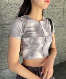 オーバーステッチタイダイチビT