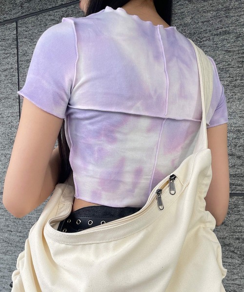 Figments（フィグメンツ）の「オーバーステッチタイダイチビT（その他トップス・レディース・ブラック/パープル・FREE）」の21枚目の写真