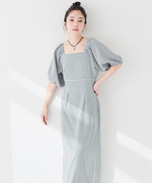 natural couture（ナチュラルクチュール）の「袖ボリュームセミタイトワンピース（ワンピース・レディース・その他3/その他2/その他1/ブラック/グリーン/サックスブルー・FREE）」の12枚目の写真