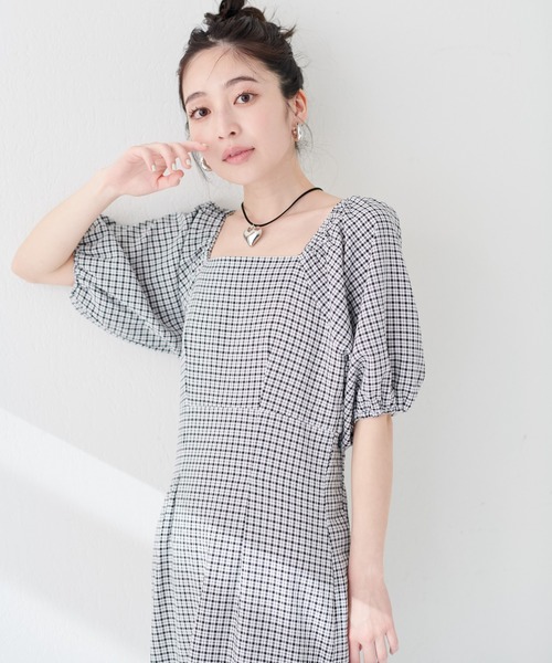 natural couture（ナチュラルクチュール）の「袖ボリュームセミタイトワンピース（ワンピース・レディース・その他3/その他2/その他1/ブラック/グリーン/サックスブルー・FREE）」の13枚目の写真