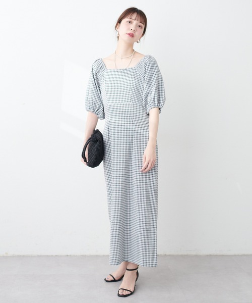 natural couture（ナチュラルクチュール）の「袖ボリュームセミタイトワンピース（ワンピース・レディース・その他3/その他2/その他1/ブラック/グリーン/サックスブルー・FREE）」の16枚目の写真