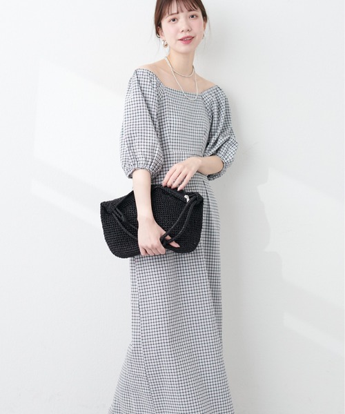 natural couture（ナチュラルクチュール）の「袖ボリュームセミタイトワンピース（ワンピース・レディース・その他3/その他2/その他1/ブラック/グリーン/サックスブルー・FREE）」の18枚目の写真