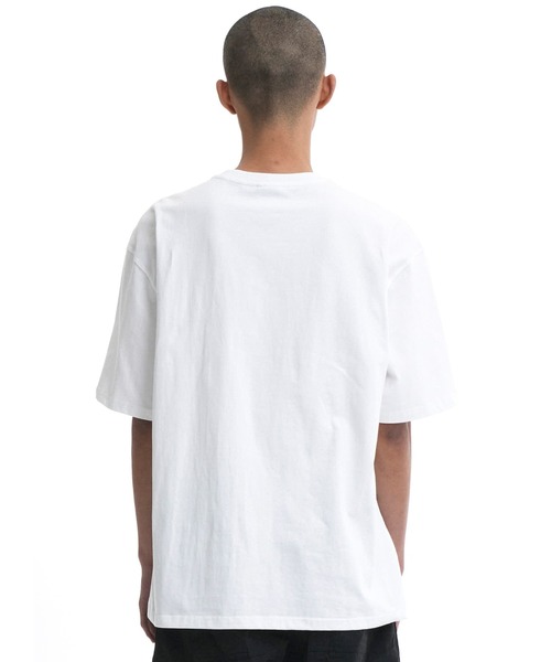 ★OY★ GLOSS STITCH TEE - WHITE★正規品/韓国直送料込/人気 OY/オーワイ』SCORCHED TAPE HALF ZIPPER MTM/スコーチテープ