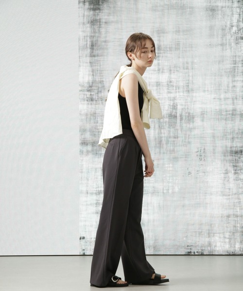 Apo(s)ture(アポスチャー)の「LILY-001/合繊フレアパンツ(その他パンツ・レディース・チャコール/ベージュ/ブラック/グリーン・XS/S/M/L/XL)」の22枚目の写真