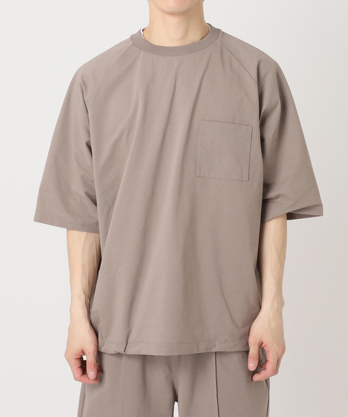 417 EDIFICE(フォーワンセブンエディフィス)の「UVカット・吸水速乾・防シワ PERFECTECH メッシュTシャツ(Tシャツ/カットソー・メンズ・ベージュ/ブラック・SMALL/MEDIUM/LARGE)」の19枚目の写真