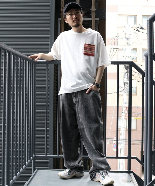 【セール】balfas lace pocket T-shirt/バルファスレース編み ポケット クルーネック半袖Tシャツ（Tシャツ/カットソー）｜Starting Over（スターティングオーバー）