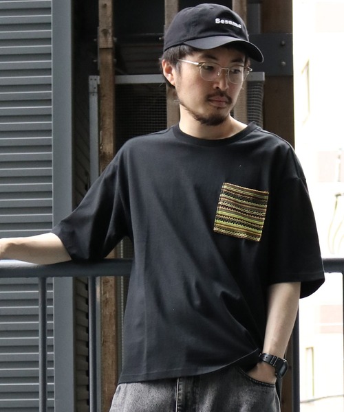 【セール】balfas lace pocket T-shirt/バルファスレース編み ポケット クルーネック半袖Tシャツ（Tシャツ/カットソー）｜Starting Over（スターティングオーバー）