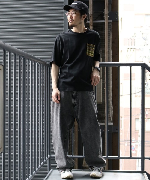 【セール】balfas lace pocket T-shirt/バルファスレース編み ポケット クルーネック半袖Tシャツ（Tシャツ/カットソー）｜Starting Over（スターティングオーバー）