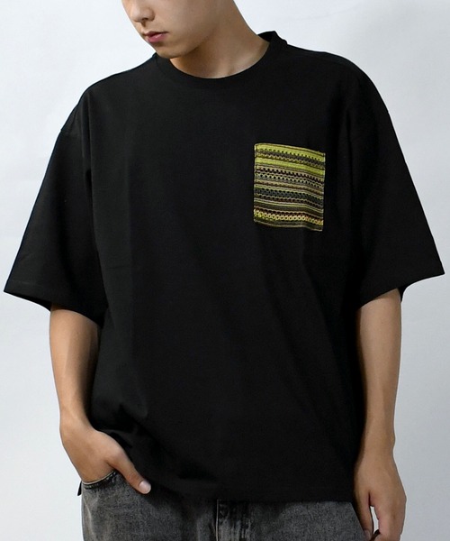 【セール】balfas lace pocket T-shirt/バルファスレース編み ポケット クルーネック半袖Tシャツ（Tシャツ/カットソー）｜Starting Over（スターティングオーバー）