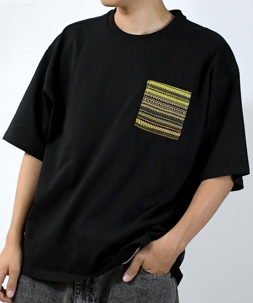 【セール】balfas lace pocket T-shirt/バルファスレース編み ポケット クルーネック半袖Tシャツ（Tシャツ/カットソー）｜Starting Over（スターティングオーバー）