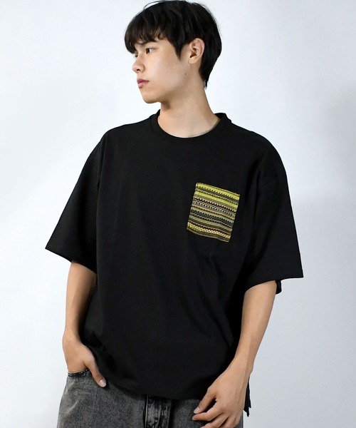 【セール】balfas lace pocket T-shirt/バルファスレース編み ポケット クルーネック半袖Tシャツ（Tシャツ/カットソー）｜Starting Over（スターティングオーバー）
