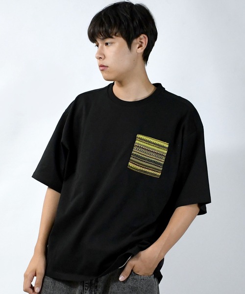 【セール】balfas lace pocket T-shirt/バルファスレース編み ポケット クルーネック半袖Tシャツ（Tシャツ/カットソー）｜Starting Over（スターティングオーバー）