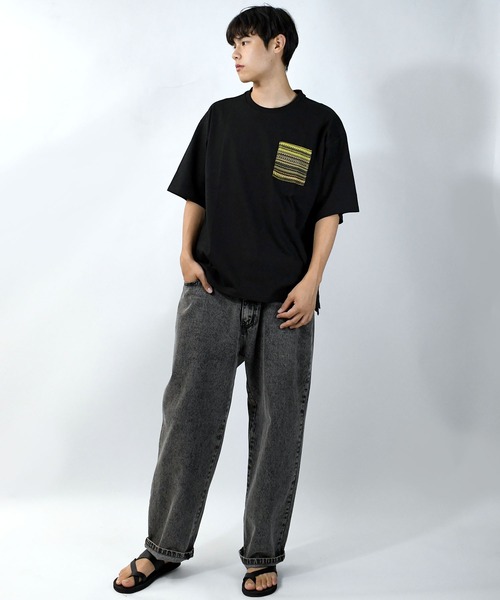 【セール】balfas lace pocket T-shirt/バルファスレース編み ポケット クルーネック半袖Tシャツ（Tシャツ/カットソー）｜Starting Over（スターティングオーバー）