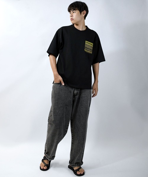 【セール】balfas lace pocket T-shirt/バルファスレース編み ポケット クルーネック半袖Tシャツ（Tシャツ/カットソー）｜Starting Over（スターティングオーバー）