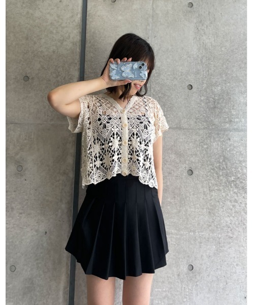 kirakiraShop(キラキラショップ)の「クロシェ編み サマー カーディガン(カーディガン/ボレロ・レディース・ホワイト/アイボリー・FREE)」の21枚目の写真
