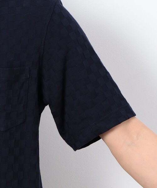 COMME CA ISM（コムサイズム）の「【吸水速乾】市松ジャカードコンビポロシャツ（ポロシャツ・メンズ・ブラック/ブルー/ネイビー/ホワイト・MEDIUM/LARGE/X-LARGE）」の20枚目の写真