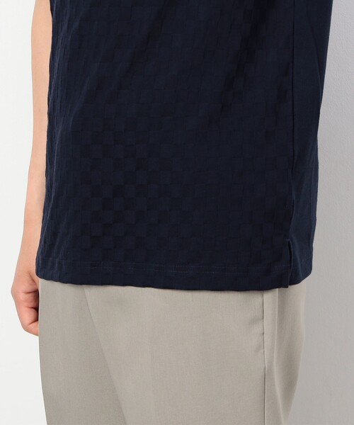 COMME CA ISM（コムサイズム）の「【吸水速乾】市松ジャカードコンビポロシャツ（ポロシャツ・メンズ・ブラック/ブルー/ネイビー/ホワイト・MEDIUM/LARGE/X-LARGE）」の21枚目の写真