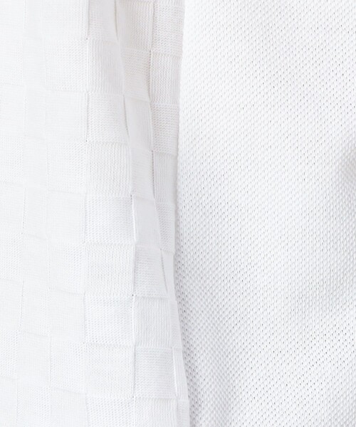 COMME CA ISM（コムサイズム）の「【吸水速乾】市松ジャカードコンビポロシャツ（ポロシャツ・メンズ・ブラック/ブルー/ネイビー/ホワイト・MEDIUM/LARGE/X-LARGE）」の22枚目の写真