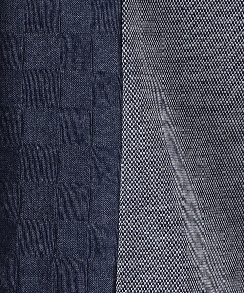 COMME CA ISM（コムサイズム）の「【吸水速乾】市松ジャカードコンビポロシャツ（ポロシャツ・メンズ・ブラック/ブルー/ネイビー/ホワイト・MEDIUM/LARGE/X-LARGE）」の6枚目の写真