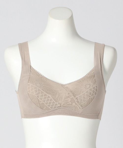bijorie（ビジュリィ）の「【bijorie】ナイトブラ／Beach Flower series（ブラジャー・レディース・ベージュ/チャコール/ピンク・MEDIUM/LARGE/LG）」の6枚目の写真
