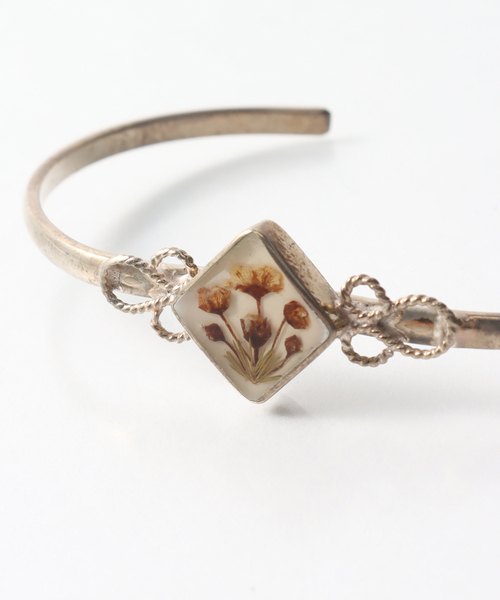 Gustavo/グスタボ】 Flower Narrow Bracelet-diamond