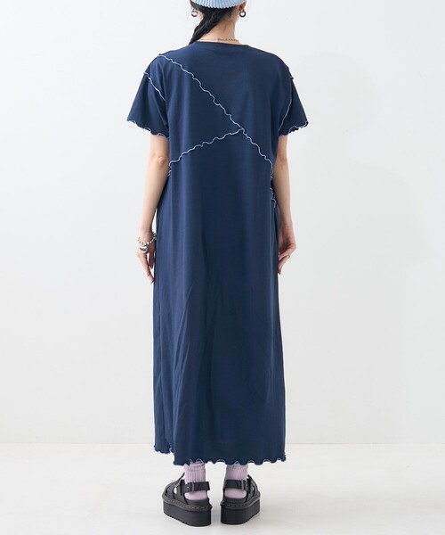 ワンピース Tシャツ セール】配色メロー ロゴワンピース/カットワンピース/Tシャツ