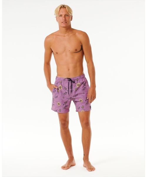 rip curl(リップカール)の「【RIPCURL(リップカール)】M PARTY PACK VOLLEY/水陸両用ウエストゴムストレッチ素材撥水機能付き総柄プリントスイムボードショーツ(水着)(水着・メンズ・マルチ/オレンジ系その他/パープル系その他・MEDIUM/SMALL/LARGE/X-LARGE)」の6枚目の写真