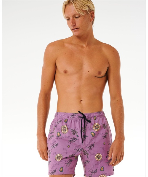 rip curl(リップカール)の「【RIPCURL(リップカール)】M PARTY PACK VOLLEY/水陸両用ウエストゴムストレッチ素材撥水機能付き総柄プリントスイムボードショーツ(水着)(水着・メンズ・マルチ/オレンジ系その他/パープル系その他・MEDIUM/SMALL/LARGE/X-LARGE)」の8枚目の写真