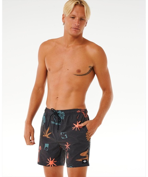 rip curl(リップカール)の「【RIPCURL(リップカール)】M PARTY PACK VOLLEY/水陸両用ウエストゴムストレッチ素材撥水機能付き総柄プリントスイムボードショーツ(水着)(水着・メンズ・マルチ/オレンジ系その他/パープル系その他・MEDIUM/SMALL/LARGE/X-LARGE)」の18枚目の写真