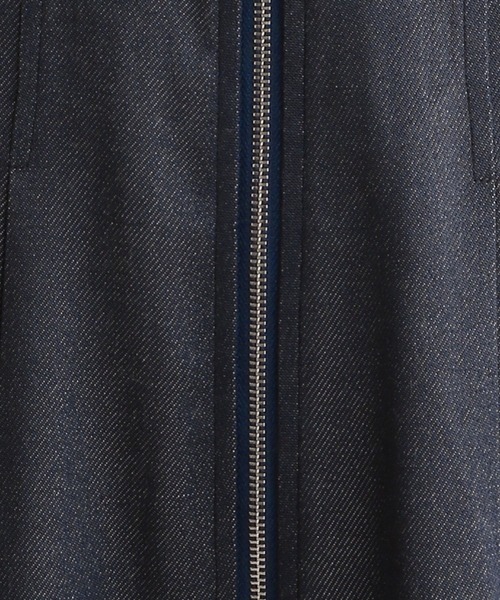 Andemiu（アンデミュウ）の「デニムフロントZIPスカート126360（デニムスカート・レディース・ブラック/インディゴブルー・FREE）」の4枚目の写真