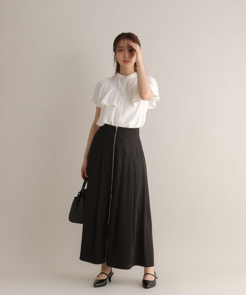 Andemiu（アンデミュウ）の「デニムフロントZIPスカート126360（デニムスカート・レディース・ブラック/インディゴブルー・FREE）」の22枚目の写真