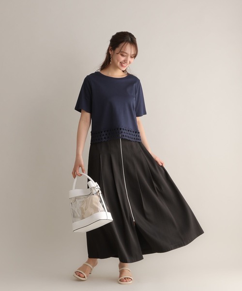 Andemiu（アンデミュウ）の「デニムフロントZIPスカート126360（デニムスカート・レディース・ブラック/インディゴブルー・FREE）」の19枚目の写真